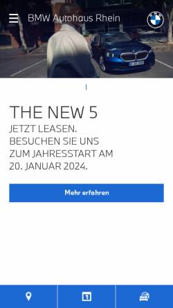 Vorschau der mobilen Webseite bmw-partner.bmw.de, Autohaus Heermann und Rhein GmbH
