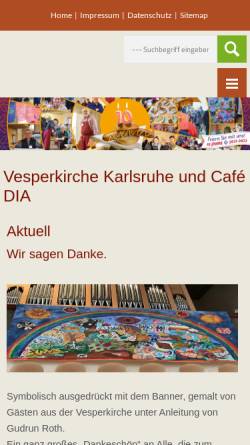 Vorschau der mobilen Webseite vesperkirche-karlsruhe.de, Vesperkirche