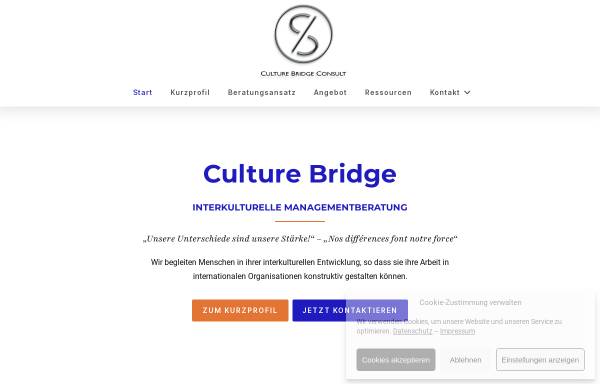Vorschau von culturebridge.de, Culturebridge: Interkulturelle Managementberatung - Deutschland - Frankreich