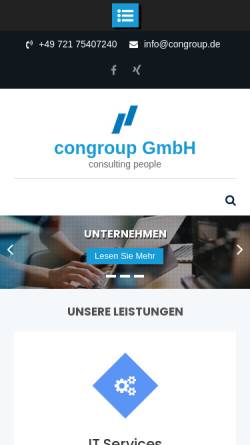 Vorschau der mobilen Webseite congroup.de, Congroup GmbH
