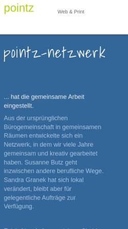 Vorschau der mobilen Webseite www.pointz.de, Pointz, Angelika Metzler