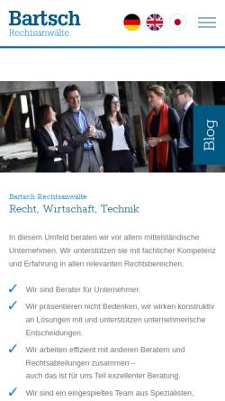 Vorschau der mobilen Webseite www.bartsch-rechtsanwaelte.de, Bartsch Rechtsanwälte