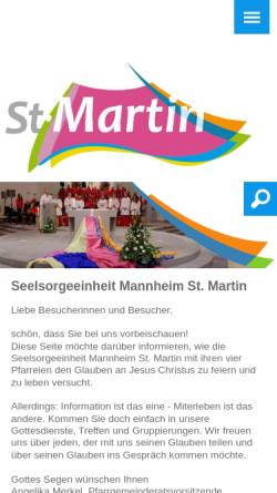 Vorschau der mobilen Webseite www.sse-mannheim-so.de, Seelsorgeeinheit Mannheim Südost