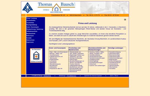 Vorschau von www.thomas-bausch-gmbh.de, Thomas Bausch GmbH