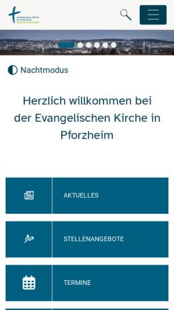 Vorschau der mobilen Webseite www.evkirche-pf.de, Katholisches Dekanat Pforzheim