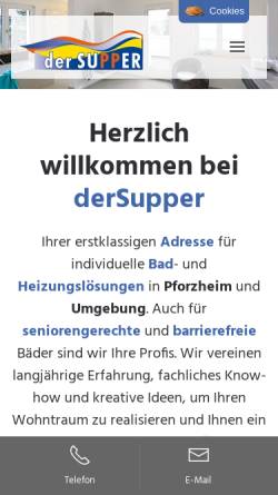 Vorschau der mobilen Webseite www.dersupper.de, Supper GmbH & Co KG