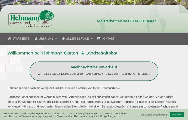 Vorschau von www.hohmann-galabau.de, Hohmann Garten- und Landschaftsbau