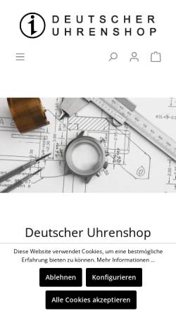 Vorschau der mobilen Webseite www.deutscher-uhren-shop.de, Ickler GmbH