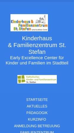 Vorschau der mobilen Webseite www.kinderhaus-sankt-stefan.de, Kinderhaus Sankt Stefan
