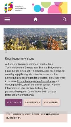 Vorschau der mobilen Webseite www.evangelische-kirche-feuerbach.de, Evangelische Kirchengemeinde Feuerbach