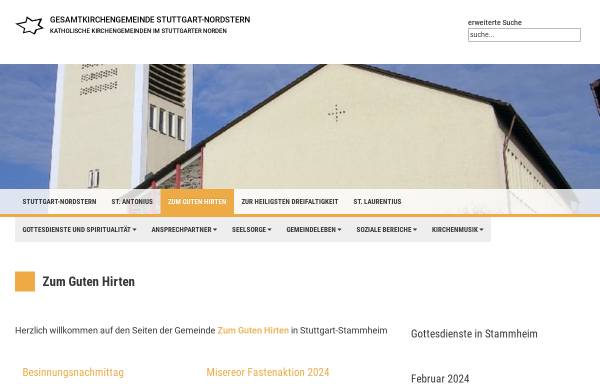 Vorschau von www.pfarrei-zumgutenhirten.de, Kath. Kirchengemeinde Zum Guten Hirten