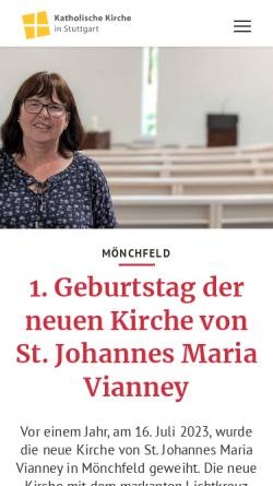 Vorschau der mobilen Webseite www.katholische-kirche-stuttgart.de, Katholische Kirche Stuttgart
