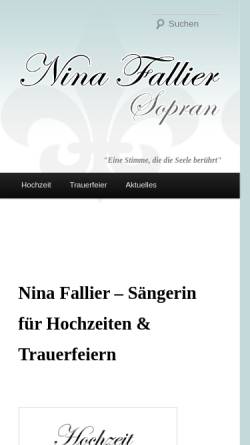 Vorschau der mobilen Webseite nina-fallier.com, Nina Fallier, Sopran