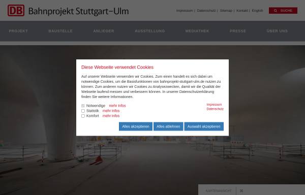 Vorschau von www.bahnprojekt-stuttgart-ulm.de, Bahnprojekt Stuttgart-Ulm e.V.