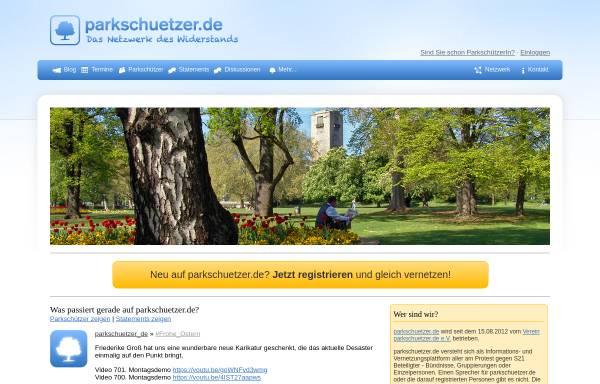 Vorschau von www.parkschuetzer.de, Die Parkschützer