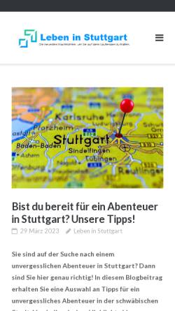 Vorschau der mobilen Webseite www.leben-in-stuttgart.de, Leben in Stuttgart - kein Stuttgart 21