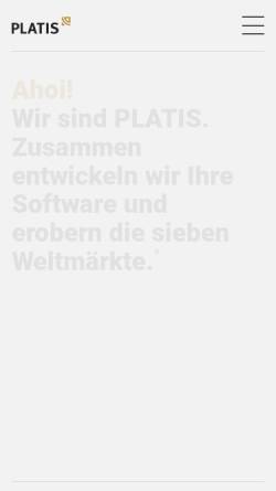 Vorschau der mobilen Webseite platis.de, Platis GmbH