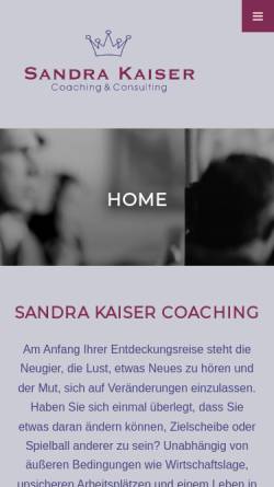 Vorschau der mobilen Webseite sandra-kaiser-coaching.de, Sandra Kaiser Coaching & Consulting
