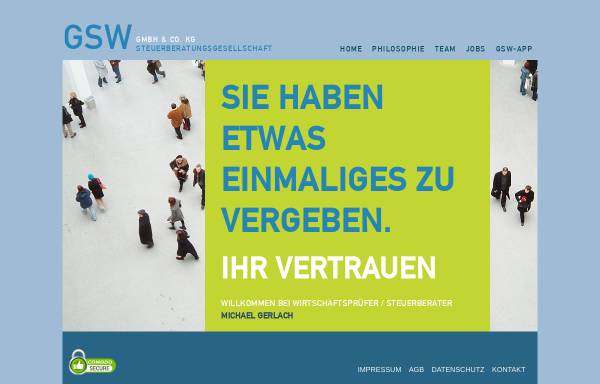 Vorschau von www.gsw-steuerberater.de, GSW Steuerberater - Beate Georgii-Stephan und Rainer Wittemann