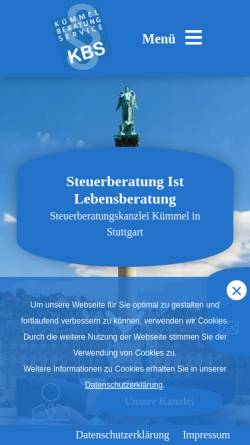 Vorschau der mobilen Webseite www.steuerberater-kuemmel-kbs.de, Steuerberater Peter Kümmel