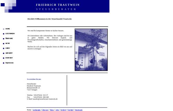 Vorschau von www.steuerberater-trautwein.de, Dipl.-Ing. agr. (FH) Friedrich Trautwein
