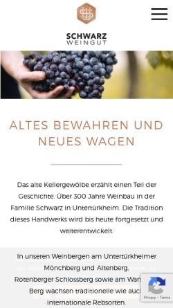 Vorschau der mobilen Webseite www.weingut-schwarz.eu, Weingut Schwarz