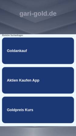 Vorschau der mobilen Webseite www.gari-gold.de, Goldankauf in Stuttgart