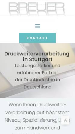Vorschau der mobilen Webseite www.bubi-breuer.de, Buchbinderei Breuer GmbH