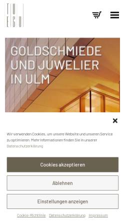 Vorschau der mobilen Webseite www.tuego.de, TU EGO OHG
