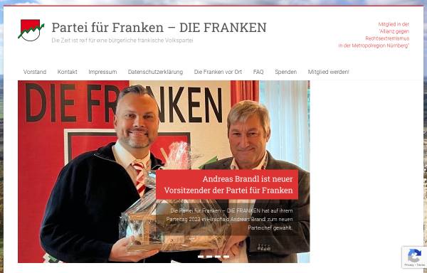 Vorschau von www.partei-fuer-franken.de, Partei für Franken