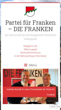 Vorschau der mobilen Webseite www.partei-fuer-franken.de, Partei für Franken