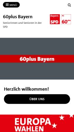 Vorschau der mobilen Webseite 60plus-bayern.de, 60plus Bayern
