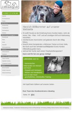 Vorschau der mobilen Webseite www.likeadog.de, Hundezentrum Likeadog