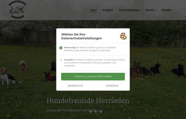 Vorschau von www.hundefreunde-herrieden.de, Verein der Hundehalter Herrieden e. V.