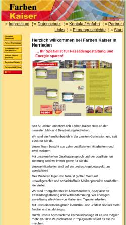Vorschau der mobilen Webseite www.farbenkaiser.de, Farben Kaiser