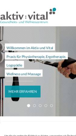 Vorschau der mobilen Webseite www.aktivvital.info, Aktiv & Vital Gesundheits- und Wellnesszentrum GmbH