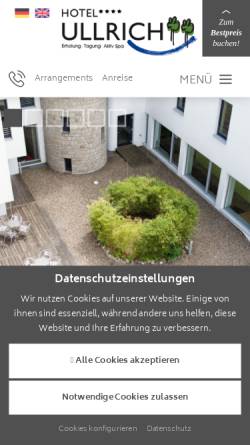Vorschau der mobilen Webseite www.hotel-ullrich.de, Hotel Ullrich