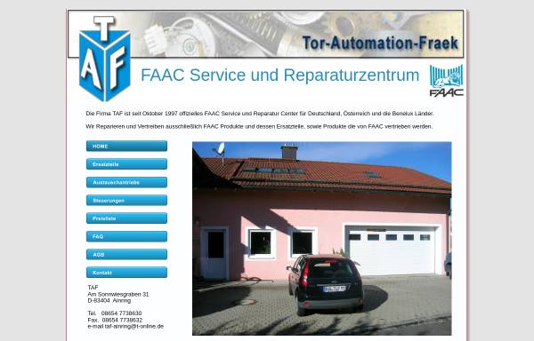 Vorschau von www.taf-ainring.de, Tor Automation Fraek