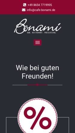 Vorschau der mobilen Webseite www.cafe-bonami.de, Bistro Bonami