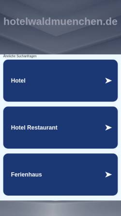Vorschau der mobilen Webseite www.hotelwaldmuenchen.de, Hotel - Restaurant Waldmünchner Stub´n