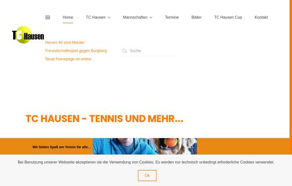 Vorschau von www.tc-hausen.de, Tennisclub Hausen