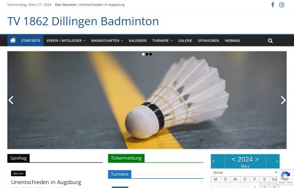 Vorschau von www.badminton-dillingen.de, Badminton Dillingen