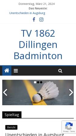 Vorschau der mobilen Webseite www.badminton-dillingen.de, Badminton Dillingen