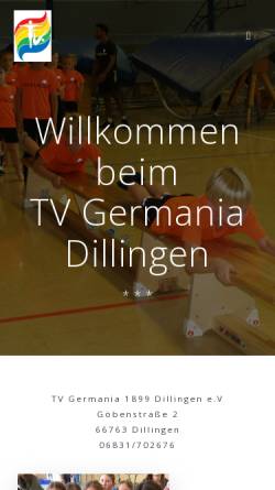 Vorschau der mobilen Webseite www.tvdillingen.de, TV Dillingen e.V.: Startseite