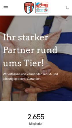 Vorschau der mobilen Webseite www.egfrankenschwaben.de, Erzeugergemeinschaft Franken-Schwaben Tierische Veredelung w. V.
