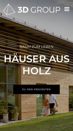 Vorschau der mobilen Webseite www.3-d-architekten.de, 3D Architekten - Rainer Hobmaier