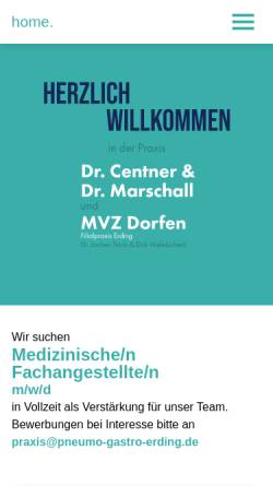 Vorschau der mobilen Webseite pneumo-gastro-erding.de, Internistische Praxisgemeinschaft Dr. Dichtl, Dr. Marschall und Dr. Centner