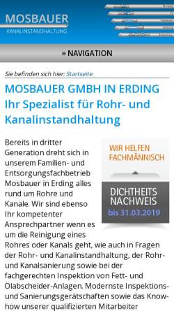Vorschau der mobilen Webseite www.mosbauer-gmbh.de, Mosbauer GmbH