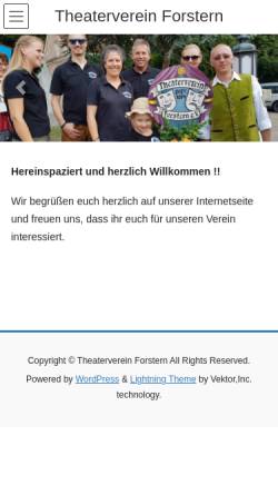 Vorschau der mobilen Webseite theaterverein-forstern.de, Theaterverein Forstern e.V.