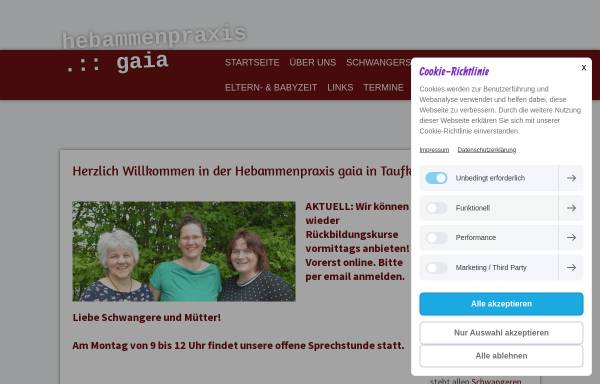 Vorschau von www.hebammenpraxis-gaia.de, Hebammenpraxis Gaia